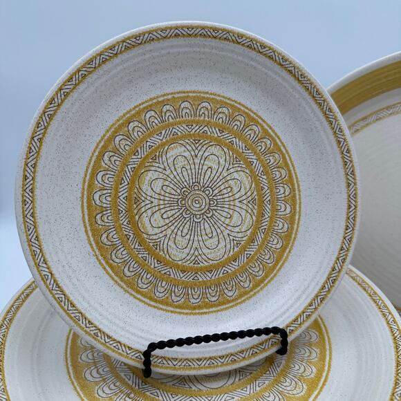 Vintage Salad Plates by Franciscan in Hacienda Gold Pattern Set of 2 - Picture 5 of 8